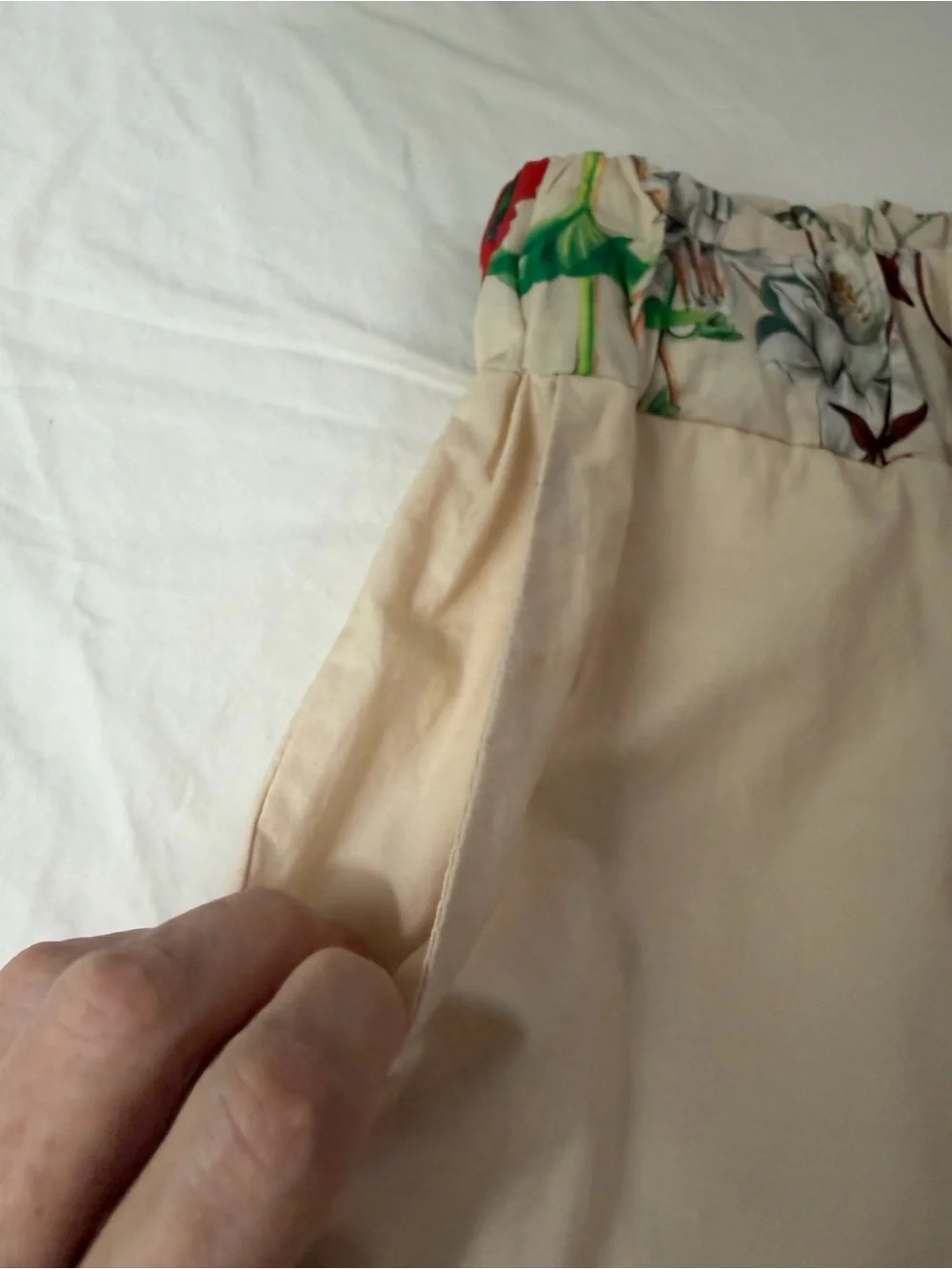 ANGELA MARA Wide Leg Pull on Floral Cotton Pants Italy S - Picture 9 of 15